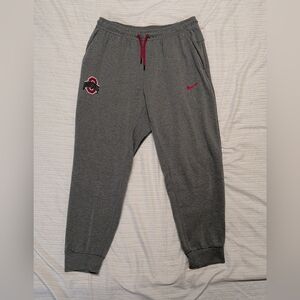 Men's Nike Ohio State Buckeyes Basketball Courtside Sweatpants, Size L, Gray
